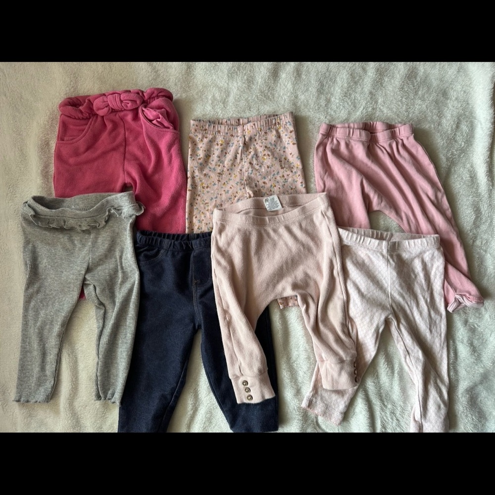 Carter's Floral and Solid Baby Leggings